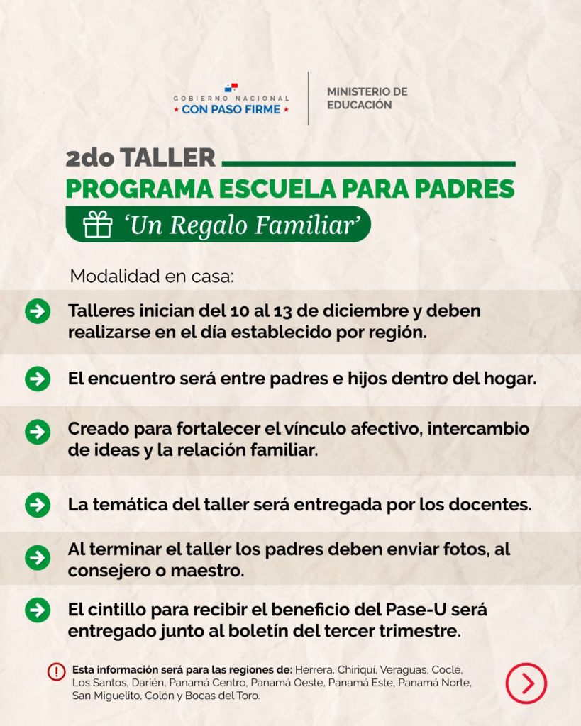 “Un Regalo Familiar “, taller de Escuela para Padres creado para ...
